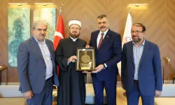 Bakan Çiftçi, Dünya Müslüman Âlimler Birliği Başkanı Karadaği'yi ağırladı