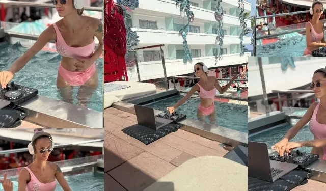 Eğlencenin sıfır noktasında havuzda sıra dışı DJ