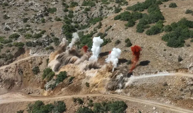 Tecer Dağı taş ocağında ilk patlama gerçekleştirildi