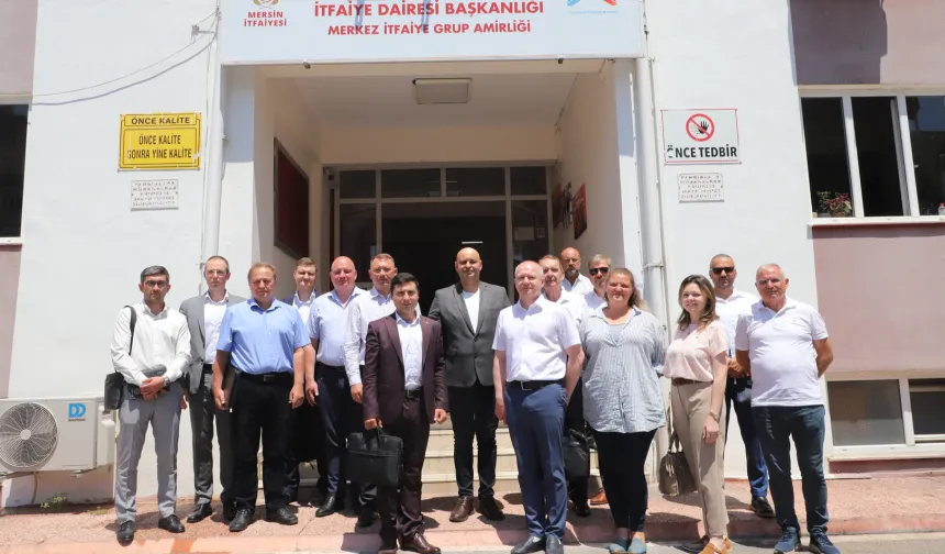 Akkuyu NGS Rus heyetinden Mersin Büyükşehir İtfaiyesi'ne ziyaret