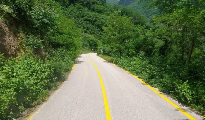Ordu'da 38 kilometrelik yol ağında çizgi çalışması tamamlandı