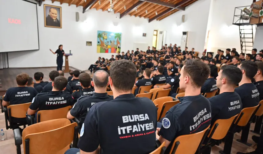 Bursa İtfaiye personeline afet ve hayvan kurtarma eğitimi