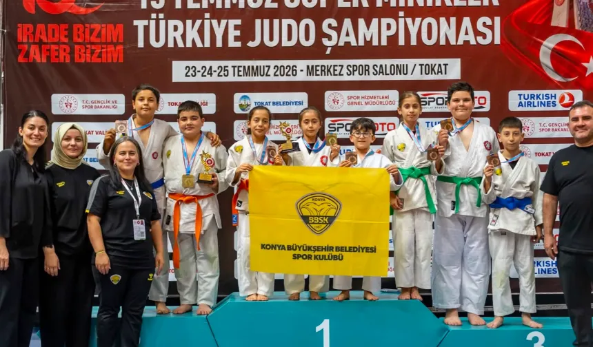 Minik judoculardan 8 madalya